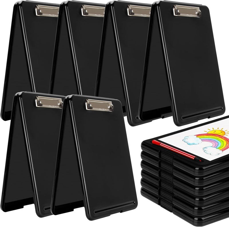 IKAYAS Heavy Duty 9.5 x 13.8 Inch Translucent Metal Storage Clipboard with Black Plastic Clip, Paperboard for Classroom, Office, School, Hospital - Image 1